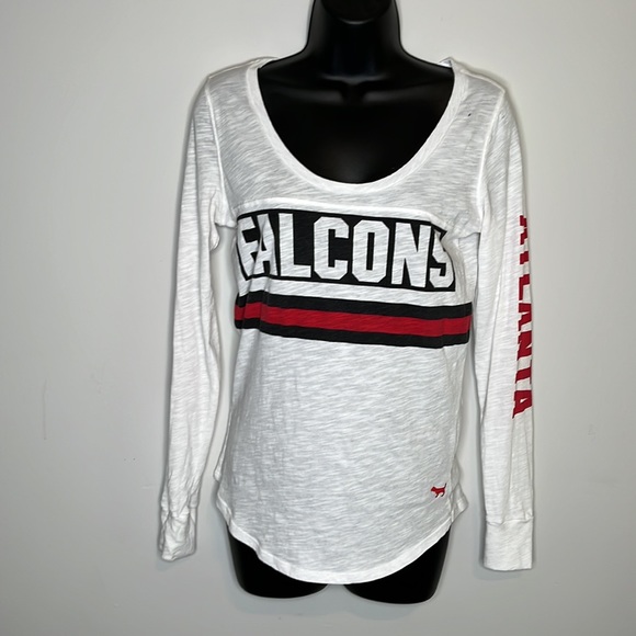 Victoria Secret PINK Atlanta Falcons Team Crew Neck Long Sleeve T-Shirt Tank Top - Picture 7 of 11